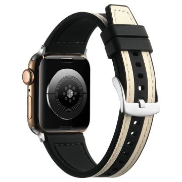 Apple Watch 49mm / 45mm / 44mm / 42mm Watch Bracelet - White+Black
