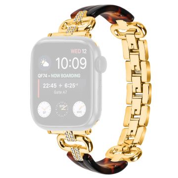 Apple Watch 49mm / 45mm / 44mm / 42mm Resin Band Strap - Gold+Black