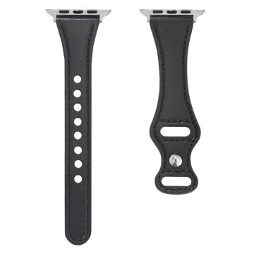 Apple Watch 49mm / 45mm / 44mm / 42mm Button Buckle Watch Strap - Black