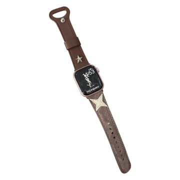 Apple Watch 49mm / 45mm / 44mm / 42mm Microfiber Leather Watch Strap - Brown