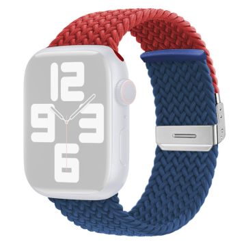 Apple Watch 49mm / 45mm / 44mm / 42mm Nylon Bracelet Strap - Red+Blue