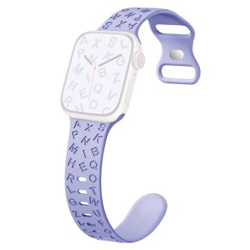 Apple Watch Series 49mm - 45mm - 44mm - 42mm Universal Silicone Watch Strap - Lilac Purple