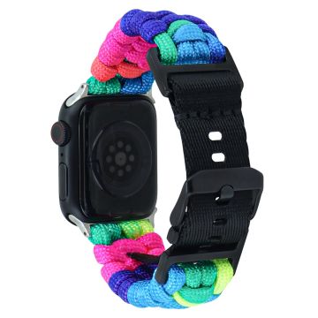 Apple Watch Series 49mm - 45mm - 44mm - 42mm Universal Watch Band Nylon Rope Strap - Multi-color