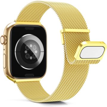 Apple Watch Series 49mm - 45mm - 44mm - 42mm Universal Magnetic Wrist Strap - Gold