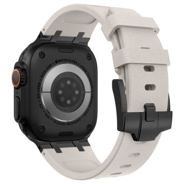 KALEBOL For Apple Watch Ultra 2 Ultra 49mm / Series 9 8 7 45mm / 6 5 4 SE (2022) SE (2023) SE 44mm / 3 2 1 42mm Silicone Band - Black+Starlight
