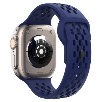 KALEBOL For Apple Watch Ultra 2 Ultra 49mm / Series 9 8 7 45mm / 6 5 4 SE (2022) SE (2023) SE 44mm / 3 2 1 42mm Fluorubber Watch Band - Midnight Blue