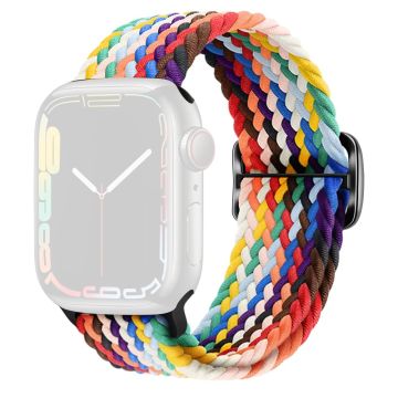 KALEBOL For Apple Watch Ultra 2 Ultra 49mm / 9 8 7 45mm / 6 5 4 SE (2023) SE (2022) SE 44mm / 3 2 1 42mm Nylon Braided Watch Strap - Official Rainbow