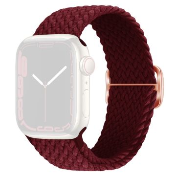 KALEBOL For Apple Watch Ultra 2 Ultra 49mm / 9 8 7 45mm / 6 5 4 SE (2023) SE (2022) SE 44mm / 3 2 1 42mm Nylon Braided Watch Strap - Wine Red