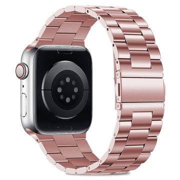 KALEBOL For Apple Watch Ultra 2 Ultra 49mm / 9 8 7 45mm / 6 5 4 SE (2022) SE (2023) SE 44mm / 3 2 1 42mm Stainless Steel Watch Strap - Rose Pink
