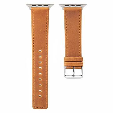 KALEBOL For Apple Watch Ultra 2 Ultra 49mm  /  Series 9 8 7 45mm  /  SE (2023) SE (2022) SE 6 5 4 44mm  /  3 2 1 42mm Watch Strap Retro Style - Brown