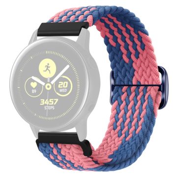 KALEBOL KLB-BZNL-001 For Samsung Galaxy Watch6 Classic 43mm / 47mm Watch Bnad 20mm Nylon Replacement Strap - Blue+Pink
