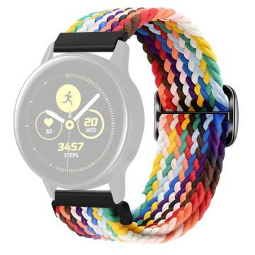 KALEBOL KLB-BZNL-001 For Samsung Galaxy Watch6 Classic 43mm / 47mm Watch Bnad 20mm Nylon Replacement Strap - Official Rainbow