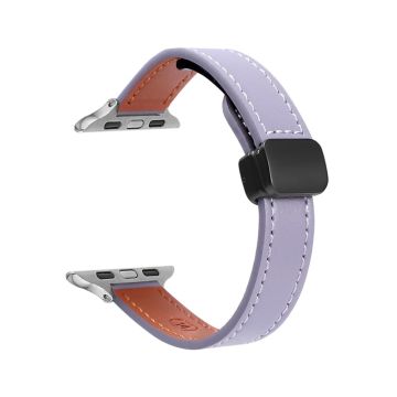 For Apple Watch Ultra 2 Ultra 49mm / 9 8 7 45mm / 6 5 4 SE (2023) SE (2022) SE 44mm / 3 2 1 42mm Microfiber Leather Band - Purple