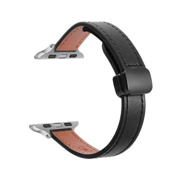 For Apple Watch Ultra 2 Ultra 49mm / 9 8 7 45mm / 6 5 4 SE (2023) SE (2022) SE 44mm / 3 2 1 42mm Microfiber Leather Band - Black