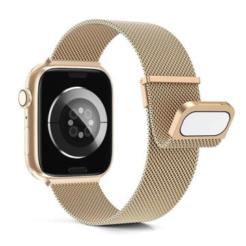 For Apple Watch Ultra 2 Ultra 49mm  /  Series 9 8 7 45mm / 6 5 4 SE (2022) SE (2023) SE 44mm / 3 2 1 42mm Magnetic Watch Strap - Rose Gold