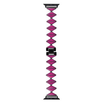 Apple Watch Series 49mm - 45mm - 44mm - 42mm Zinc Alloy Watch Band - Magenta / Black Buckle