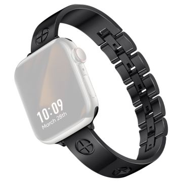Apple Watch Series 49mm - 45mm - 44mm - 42mm Stainless Steel Watch Strap - Black