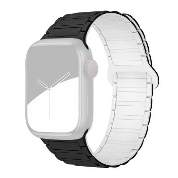 Apple Watch Ultra 2 Ultra 49mm / 9 8 7 45mm / 6 5 4 SE (2022) SE (2023) SE 44mm / 3 2 1 42mm Silicone Strap Magnetic - Black / White