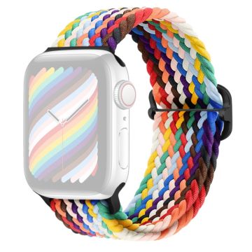 Apple Watch Ultra 2 Ultra 49mm / 9 8 7 45mm / 6 5 4 SE (2023) SE (2022) SE 44mm / 3 2 1 42mm Strap Nylon Braided Watch band  - Rainbow