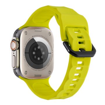 Apple Watch Ultra 2 Ultra 49mm / 9 8 7 45mm / 6 5 4 SE (2022) SE (2023) SE 44mm / 3 2 1 42mm Silicone Watch Strap - Fluorescent Green