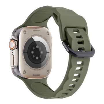 Apple Watch Ultra 2 Ultra 49mm / 9 8 7 45mm / 6 5 4 SE (2022) SE (2023) SE 44mm / 3 2 1 42mm Silicone Watch Strap - Army Green