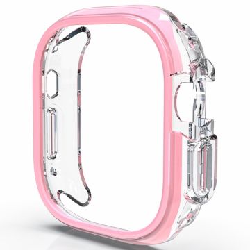 Apple Watch Ultra / Ultra 2 49mm Hollow-Out Bump Resistant+Flexible Protection Cover Watch Frame Case - Pink