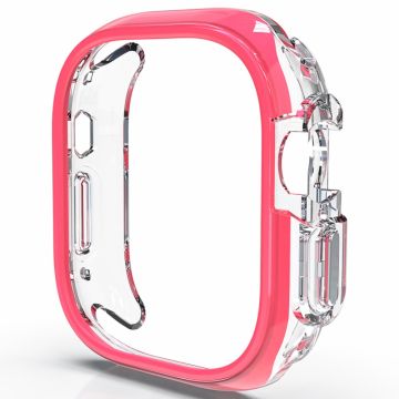 Apple Watch Ultra / Ultra 2 49mm Hollow-Out Bump Resistant+Flexible Protection Cover Watch Frame Case - Rose