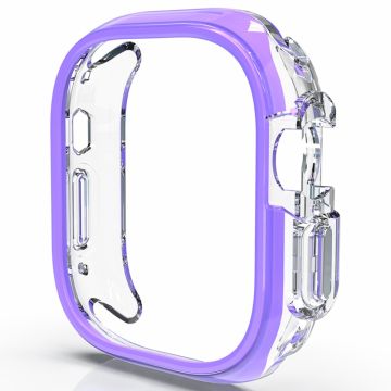 Apple Watch Ultra / Ultra 2 49mm Hollow-Out Bump Resistant+Flexible Protection Cover Watch Frame Case - Purple