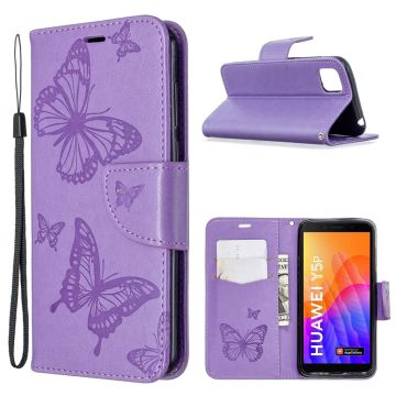 Butterfly Huawei Y5p / Honor 9S flip case - Purple