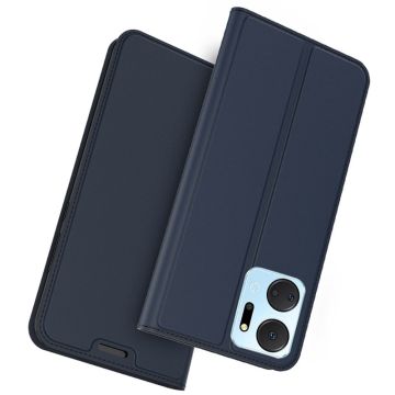 Smooth and thin premium PU leather case for Honor X7a 4G - Blue