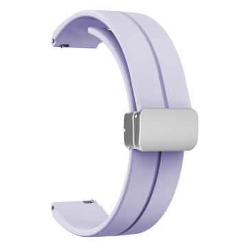 16mm silicone strap with silver buckle for Keep / Huawei / Timex watch - Purple