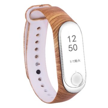 Xiaomi Mi Band 3 / Mi Smart Band 4 floral silicone watch band - Wood Grain