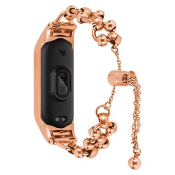 Xiaomi Mi Smart Band 6 / 5 bead décor watch strap - Rose Gold