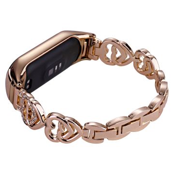 Xiaomi Mi Smart Band 4 / 3 rhinestone décor watch strap - Rose Gold