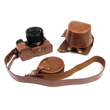 Sony A7c leather case + strap - Coffee