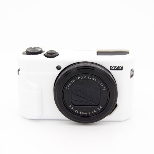 Canon PowerShot G7X MarkII soft silicone protective case - White